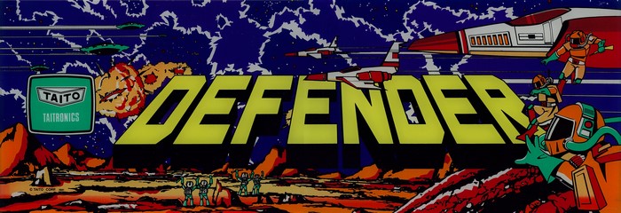 Defender Arcade Marquee by Taito