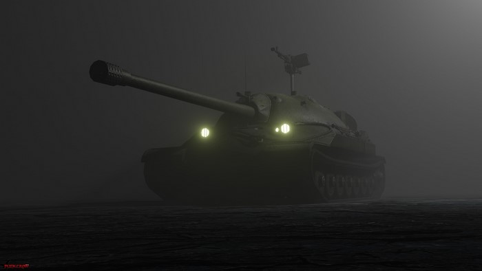 4K World of Tanks IS-7 tank with lights