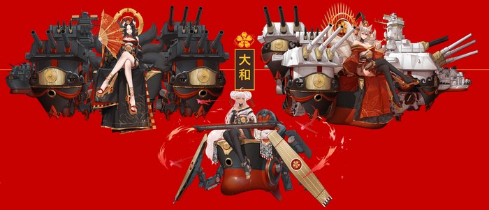 Azur Lane: Yamato and other characters