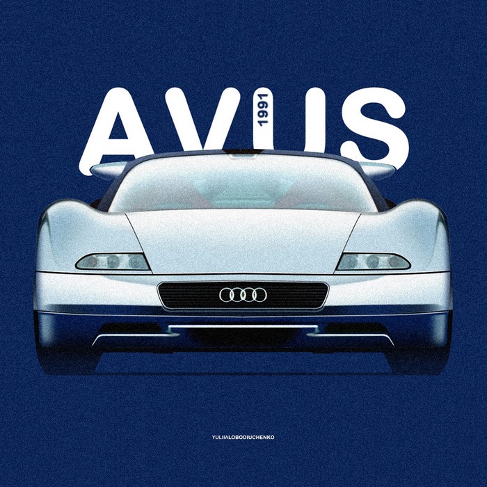 Audi Avus Quattro concept car illustration