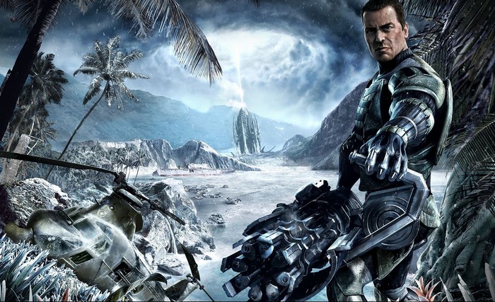 Crysis 2 soldier with alien structure