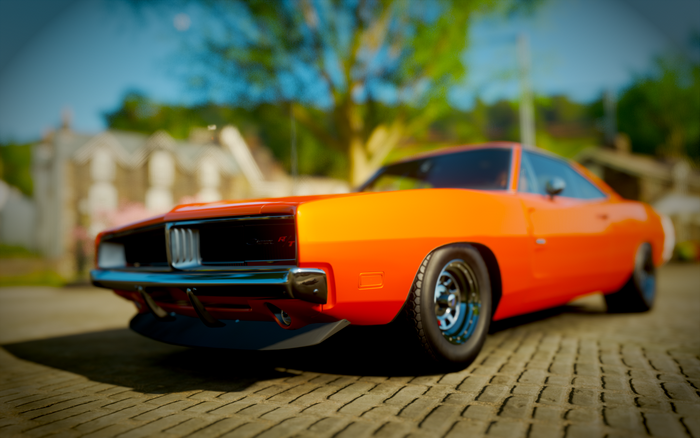 Orange Dodge Charger R/T in Forza Horizon 4