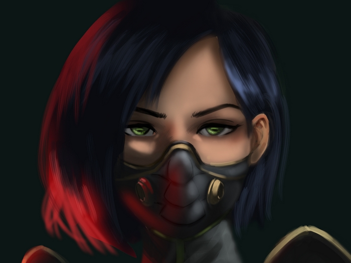 Viper from Valorant wearing a mask
