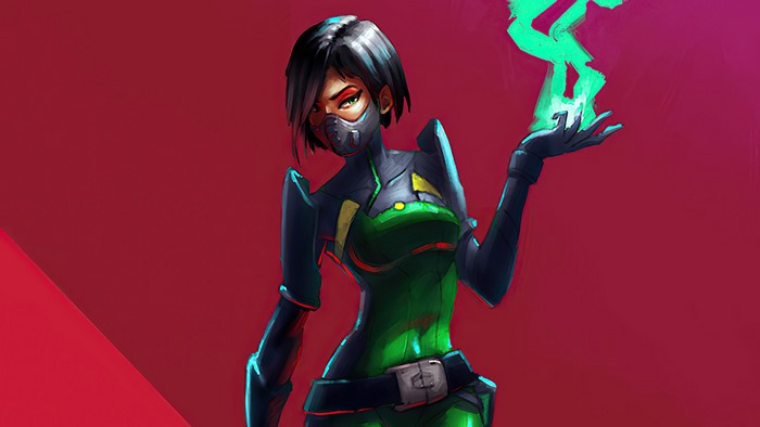 Viper from Valorant with green energy