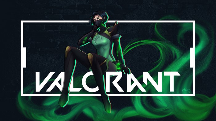 Valorant Viper sitting with green smoke