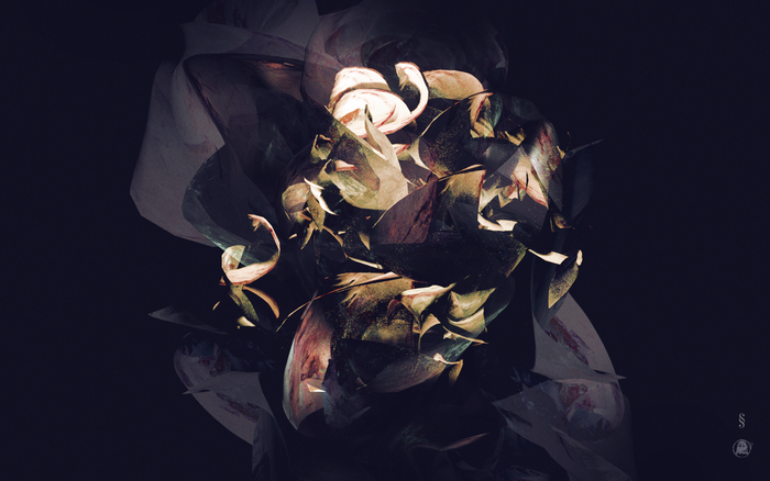 Abstract digital art with dark textures by Michael Cina