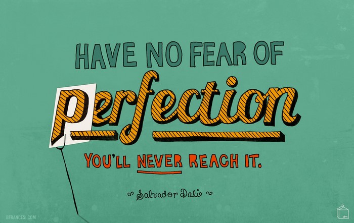 Salvador Dalí quote about perfection