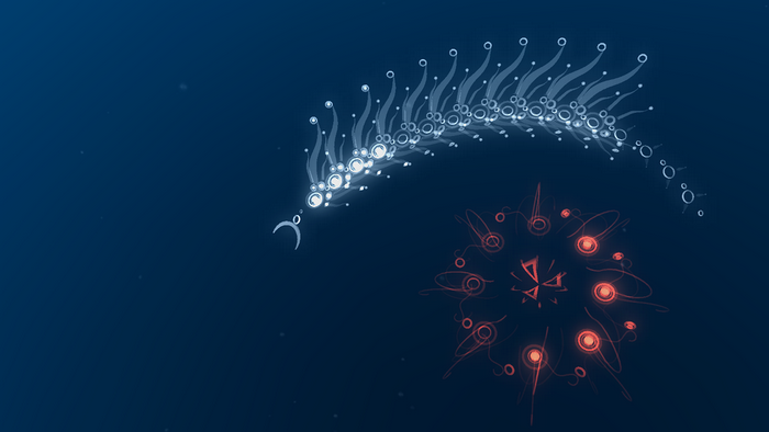 Flow game abstract creatures
