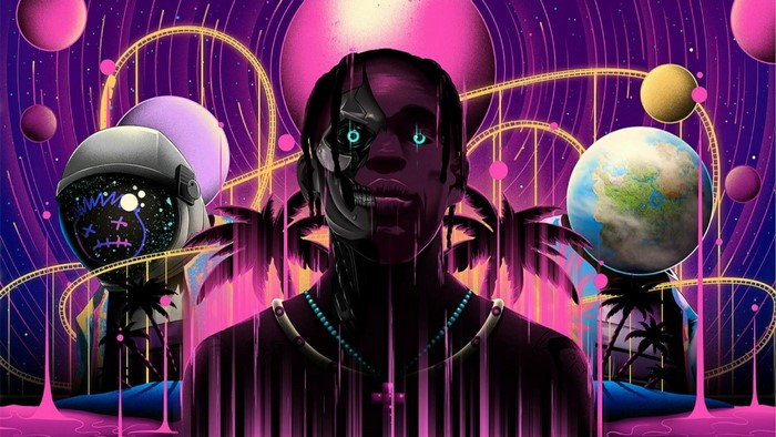 Travis Scott Cyborg Artwork from Fortnite