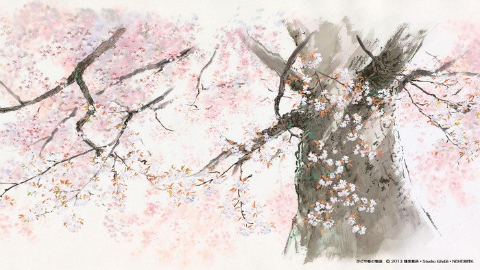The Tale of Princess Kaguya Cherry Blossom Scene