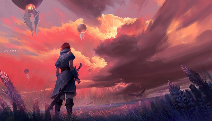Fantasy Woman Warrior with Sword in 4K