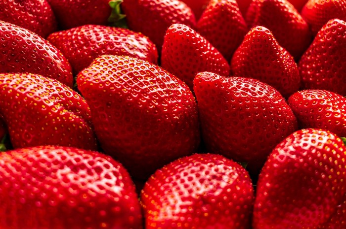 Close-up of fresh red strawberries