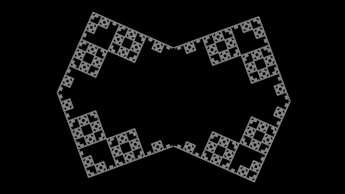 Fractal pattern generated by L-system mathematics