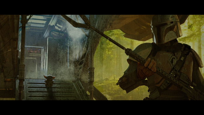 The Mandalorian and Grogu from Star Wars