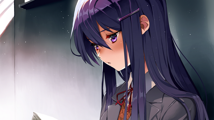 Yuri from Doki Doki Literature Club Reading