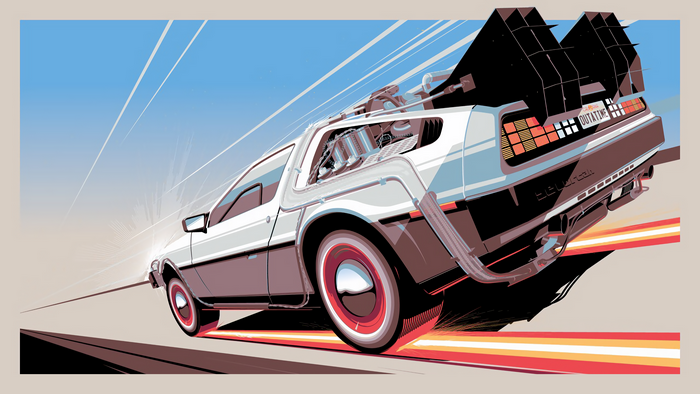4K Back to the Future DMC DeLorean time travel