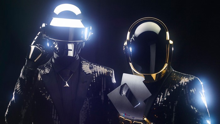 Daft Punk robots with awards