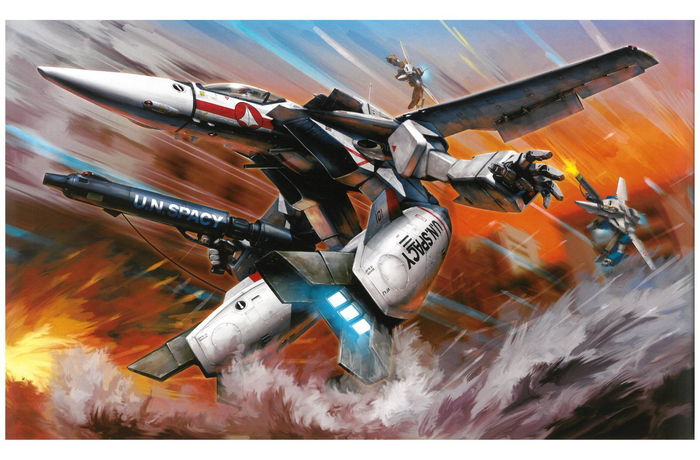 Veritech Fighter from Macross in battle