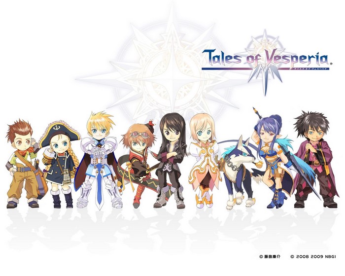 Tales of Vesperia characters group illustration