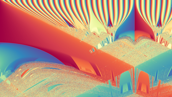 Abstract fractal geometry with noise and color gradients