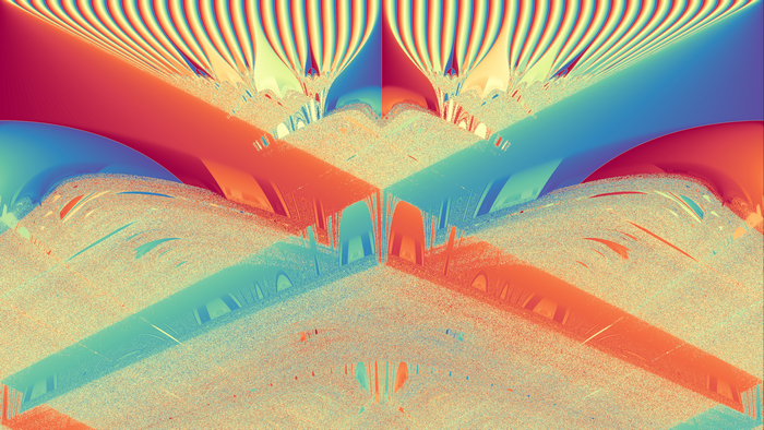 Abstract geometry with noise and color gradients