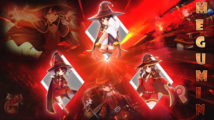 Megumin from KonoSuba collage