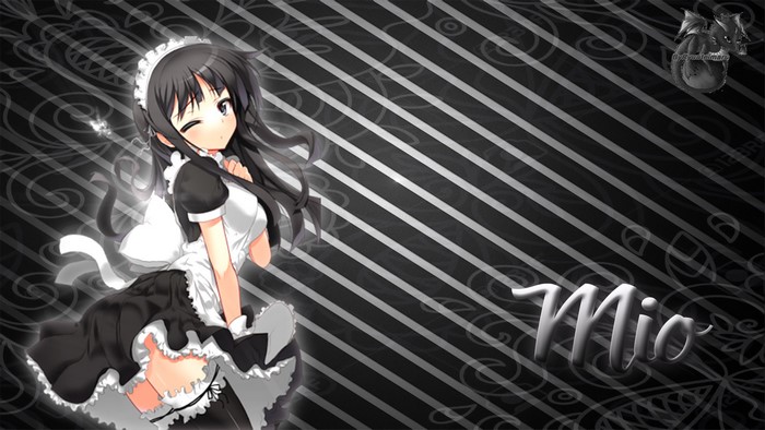 Akiyama Mio from K-ON! in maid outfit