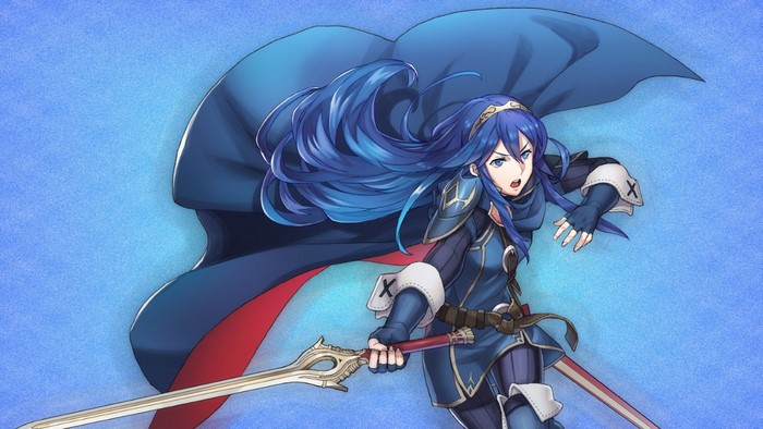 Lucina from Fire Emblem with a sword