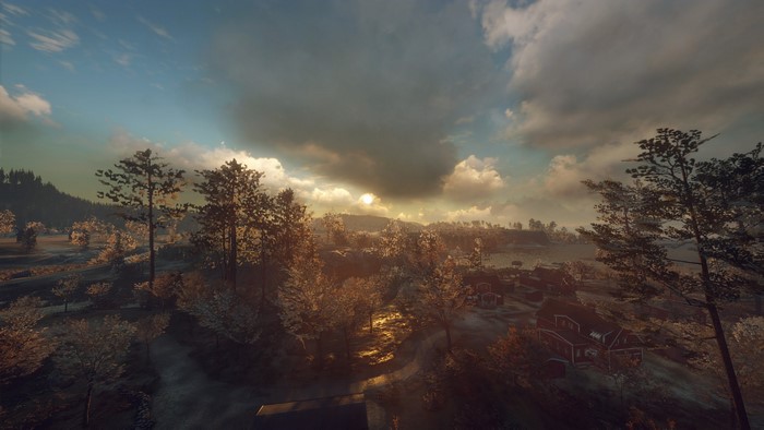 Generation Zero screenshot with trees and sunlight