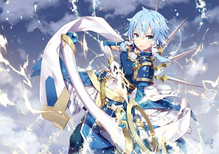 Sinon from Sword Art Online with a bow