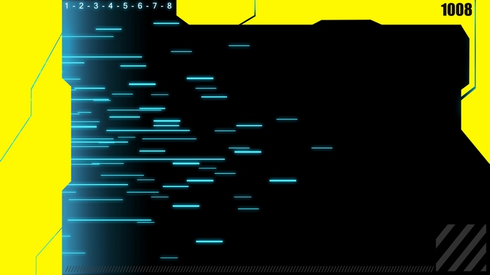 Cyberpunk HUD with Neon Lines and Numbers