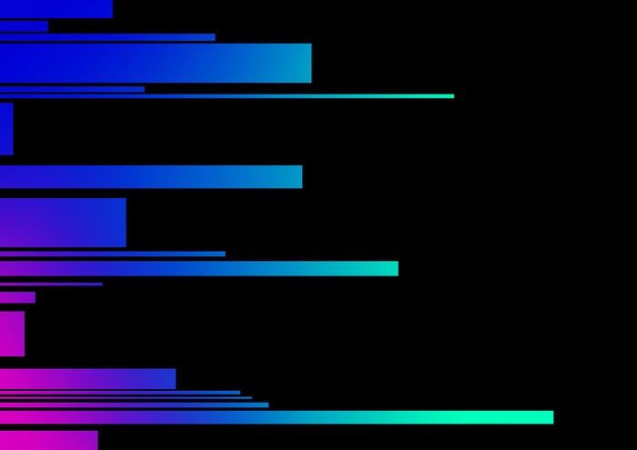 Abstract blue and purple gradient lines on black