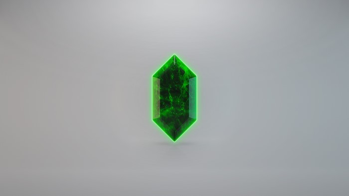 Green Triforce Crystal from Zelda