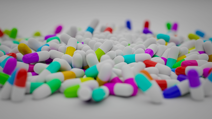 Pile of colorful medicine capsules