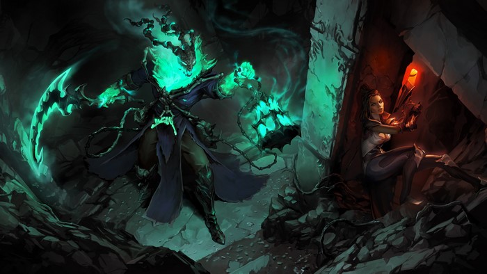 Thresh and Lucian from League of Legends
