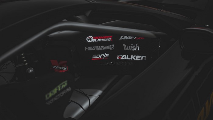Chevrolet Corvette C6 with racing decals
