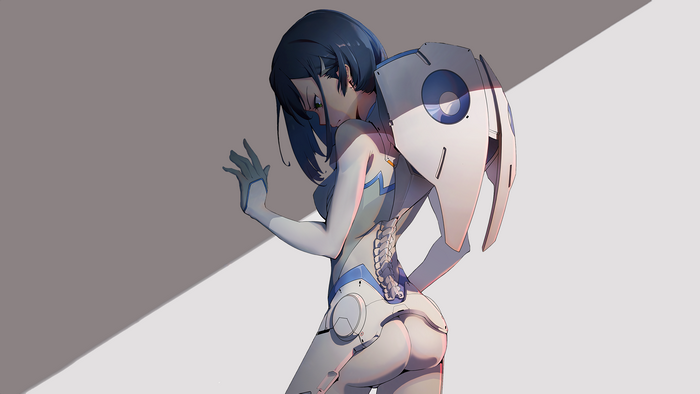 Ichigo from Darling in the FranXX in a white and blue suit