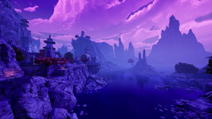 Borderlands 3 screenshot of a purple landscape