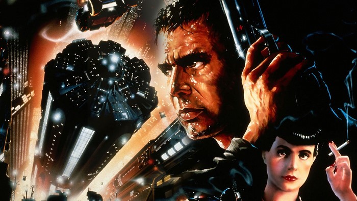 Blade Runner movie poster with Harrison Ford and Sean Young