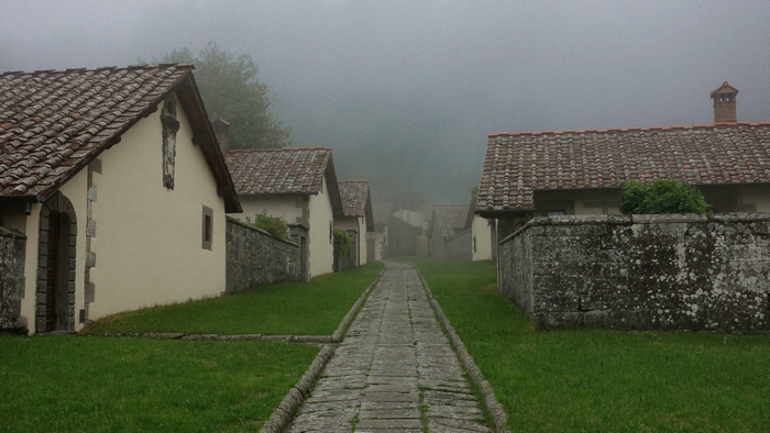 Monastery in Camaldoli with mist