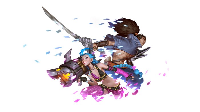 Jinx and Yasuo from League of Legends
