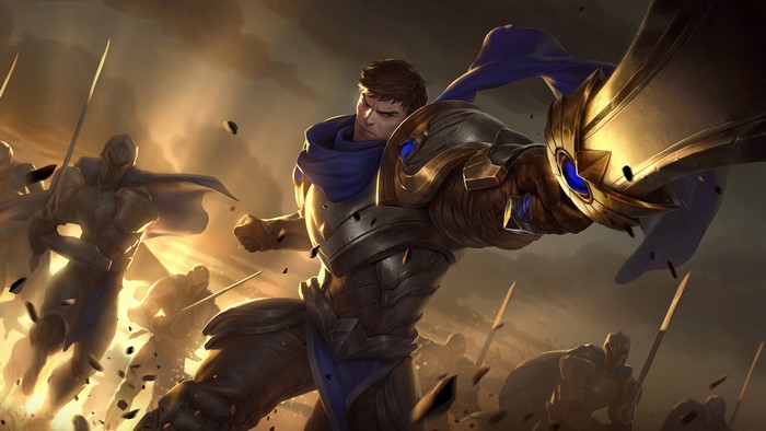 Garen from League of Legends in Legends of Runeterra