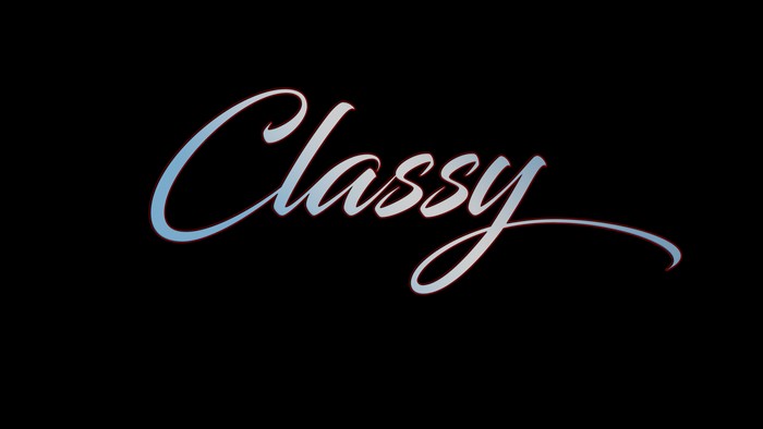 Classy typography on black background