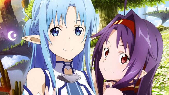 Asuna and Yuuki from Sword Art Online