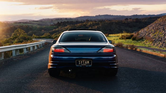 Nissan Silvia S15 sports car on a winding road