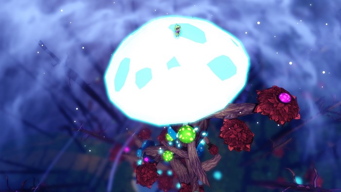 Hat Kid from A Hat In Time on a mushroom