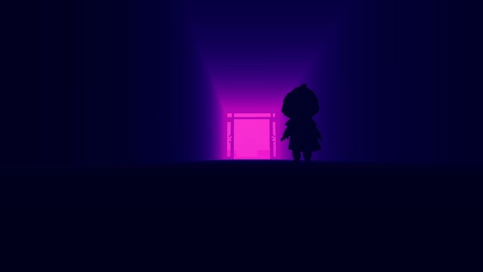 A Hat In Time character in front of a glowing door