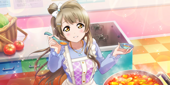Minami Kotori from Love Live! cooking