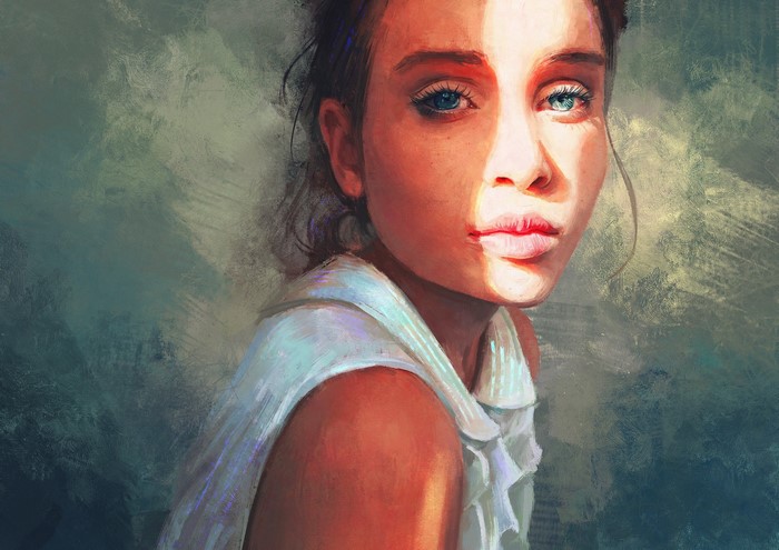 Artwork of a woman's face