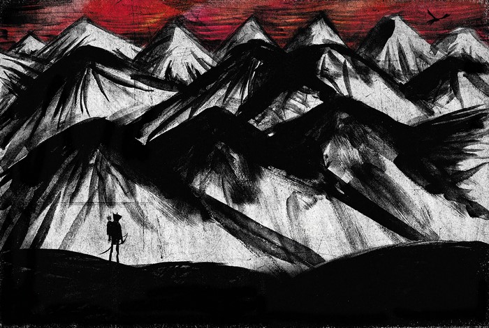 Artwork of mountains by Nick McFarlane